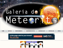 Tablet Screenshot of galeriadometeorito.com